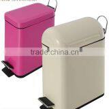 Rectangular Waste Pedal Bin Made of Metal With Slim Body & Flip-up Flat or Dome Top Cover Perfect for Home/kitchen/hotel/office thumbnail-1