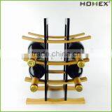 Curved Bamboo Designed Wine Stand Wine Rack Homex BSCI/Factory thumbnail-6