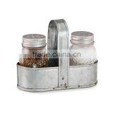 Set of 3 Galvenized Metal Serving Tray thumbnail-3