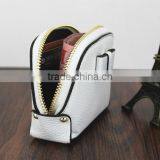 First Genuine Leather Bow Leather Purse Makeup Cosmetic Bag Shell thumbnail-3