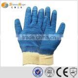 SUNNYHOPE Blue Latex on Full Coated Knited Safety Work Gloves thumbnail-1