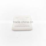 White Chin Strap Buckle in 5/8", Plastic Adjustable Buckle With Teeth In White, Plastic Adjustable Loop With Teeth in White thumbnail-3