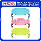 New Useful 4 in 1 Microwave Support Microwave Folding Tray Holder Round Plate Double Mat Layer thumbnail-2