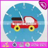 2017 New Design Cartoon Wooden Boys Wall Clock W09D025 thumbnail-6