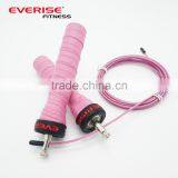 High Speed Ball Bearing Jump Rope With Anti Slip Handles Wrapped With Tennis Tapes thumbnail-1