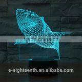 Popular Colorful Touch Panel Round Base Colorful USB 3D Night Light Acrylic Lamp for Christmas Decoration thumbnail-4