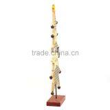 2017 New Design Mini Table Xmas Tree Decoration Carving Wood Artificial Christmas Tree With Bells thumbnail-2