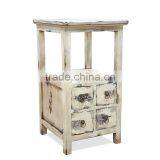 Nightstands Vintage Style 4 Drawers Mahogany Wood thumbnail-2