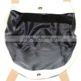 2015 Premium Cotton Canvas Bag With Leather Handle Women's Casual Cotton thumbnail-3