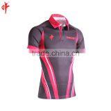 Football Rugby Jerseys,Sublimation Plain Black and Red Pantone Color thumbnail-2