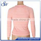 2017 High Quality Ladies O Neck Knitting Top for Women Casual thumbnail-2