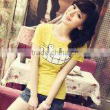 Custom the High Quality Fashion All the Time Cheap Lady's Short Sleeve T-shirt Manufacture China thumbnail-6