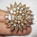 POLKI Crystal GOLD COCKTAIL FINGER Ring thumbnail-1