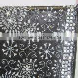 Black White Hand Embroidered PHULKARI GEORGETTE DUPATTA SHAWL Handicraft thumbnail-5