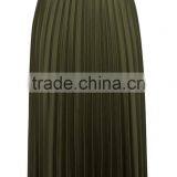 High Quality Women Petite Pleat Midi Skirt Satin Pleated Midi Skirt Plus Size Women Clothes thumbnail-2