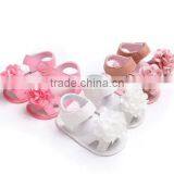 2017 New Arrival Outdoor Summer Pink Infant Foot Wear Breathable Baby Girls Shoes Sandals White Kid Flower Shoes thumbnail-2