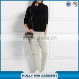Wholesale Custom Cut and Sew Cashmere Track Pants for Women thumbnail-1