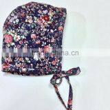 Reversible Baby Bonnet Flower Plain Pattern Lace Fanric Spring Baby Hat thumbnail-1