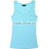 Men 100% Cotton Plain Single Undershirt Sleeveless Shirt Vest Tank Top thumbnail-1