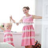 Elegant Lace Embroidered Dresses Mother Daughter Clothes New Summer Dress thumbnail-3