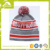 Custom Print Wooly Hat With Bobble,winter Pom Poms Decorate Beanie Hat thumbnail-1