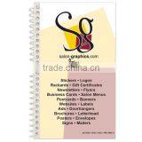 Full Color Print Side Bound Spiral Flip Note Book. Comes With Your Full Color Logo. thumbnail-1