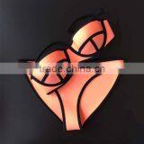 2017 Swimsuit Factory Color Block Swimwear for Woman thumbnail-4