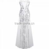 71727 Backless Tube With Sequin Patchwork Long Evening Strapless Dress thumbnail-5