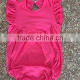 Toddler Girls Soild Color Cotton Romper Flutter Sleeve Romper Baby Bulk Boutique Baby Girl Rompers Wholesale 2016 thumbnail-1