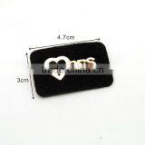 Black PU Felt Leather Sew on Patches With Gold Metal Plates Fashion Clothing Label for Jeans/jacket PLB-008 thumbnail-1