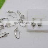 Earwire, Copper, Silver Tone , 18x10mm With Loop Pairs thumbnail-3