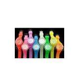 OEM / ODM Advertising Gift Blue / Orange / Green Luminous Silicone Ice Watch For Children