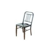 H-shape formal navy chair