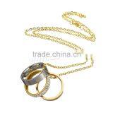 Necklaces Women 2017 Rhinestone Stainless Steel Necklace Wedding Jewelry Set thumbnail-4