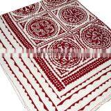 Indian Wholesaler Gold Member Hot Selling Maroon Cut Work Applique Kantha Quilt thumbnail-5