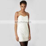 Halter Neck White Cotton Lace Tunic Dress thumbnail-2