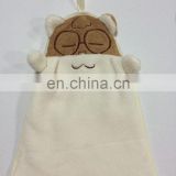 Cheap wholesale hand towels plush cartoon bear face hand towel promotion polyester towel