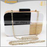 Trendy Mixed Color Clutch Bag Fashion Box Clear Acrylic Evening Bag thumbnail-6