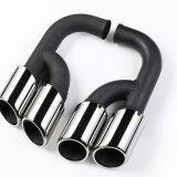 Km for Cayenne S Style 958 2011-2014 Exhaust Tip Exhaust Pipes Muffler Tips Tail Pipe Black Titanium thumbnail-3
