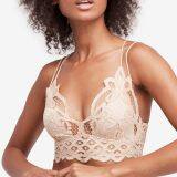 Sexy Girl Fashion Transparent Lace Bra Hollow Brassiere Wire Free Breathable Lingerie Push up Bras for Women thumbnail-2