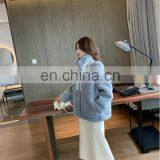 Womens Petite Hairy Stand-up Collar Jacket Short Wool Fleece Flare Elegant Winter Coat thumbnail-4