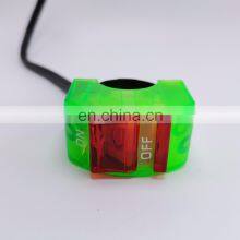 Hot Sale 12V 22mm Handlebar Green Color Cover 3 Wire Bullet Connector on off Motorcycle Headlight Switch thumbnail-2