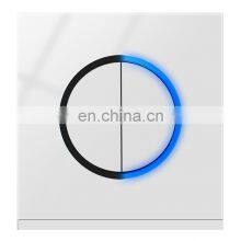 Random Click On / Off Wall Light Switch With LED Indicator Pass Through Switch Switched ABS Panel,2 Gang 2 Way