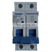 5G Telecom Base Station Circuit Breaker NDB1-63-C63A 2P Nader thumbnail-1