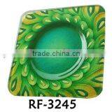 Sqaure Shape Personalized Clear Floral Designed Wine Glass Plate Clips in Bar Accessories for Dinner thumbnail-1