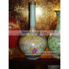 Top Quality Chinese Antique Heavy Famille Rose Porcelain Vase