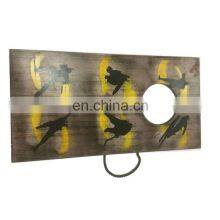 Solid Wood Premium Corn Hole Game Set,Durable Portable CornHole Bean Bag Toss Game