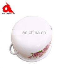 Cast Iron Cookware Mini Enamel Hot Soup Pots With Decal thumbnail-2