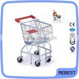 Mini Type Metal Supermarket Children Shopping Hand Cart