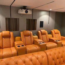 High-end Villa Home Theater Sofa Movie Hall Luxury Function Leather Combination Electric Sofa Audio-visual Room Sofa thumbnail-3